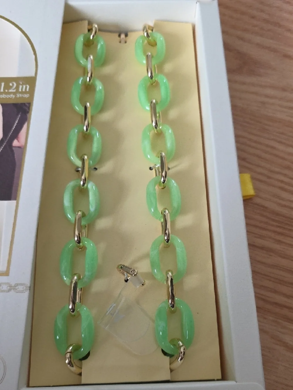 Green Chain Crossbody Phone Strap